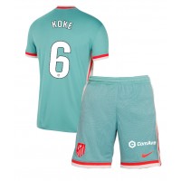 Echipament fotbal Atletico Madrid Koke #6 Tricou Deplasare 2024-25 pentru copii maneca scurta (+ Pantaloni scurti)